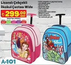 LİSANSLI ÇEKÇEKLİ İLKOKUL ÇANTASI WİDE